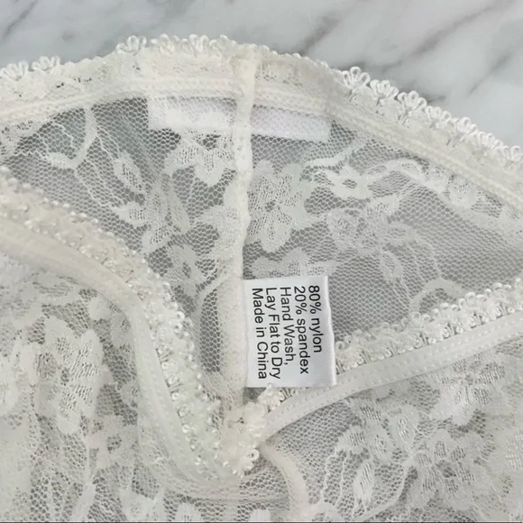 Baby Bella Maya Lace Footless Tights / Leggings White 18 months - Picture 6 of 11